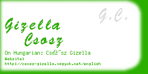 gizella csosz business card
